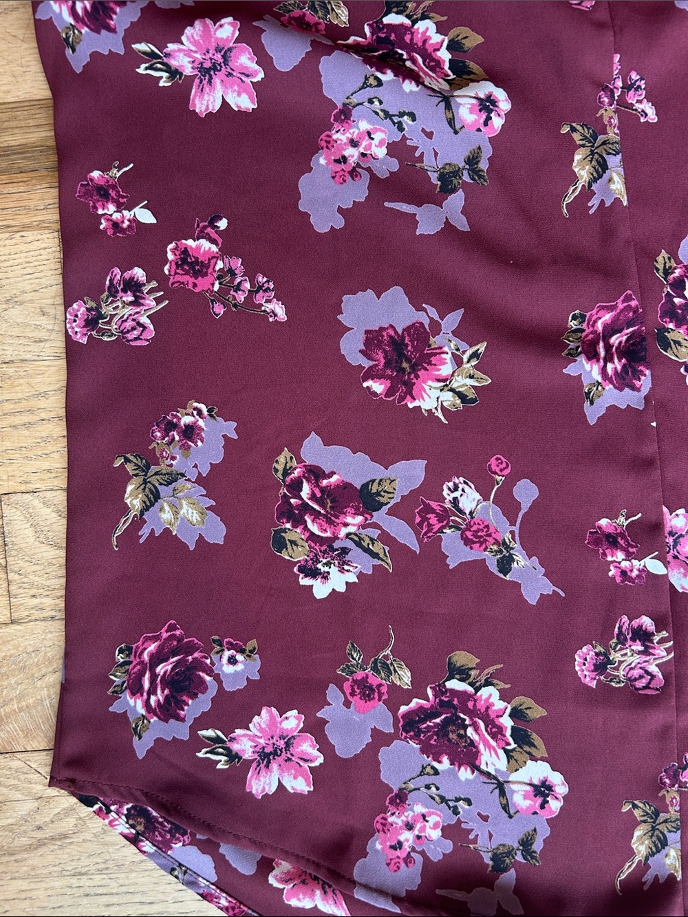 🌸3 FOR $20🌸 Pleione Mauve Floral V-Neck Blouse - Picture 4 of 7